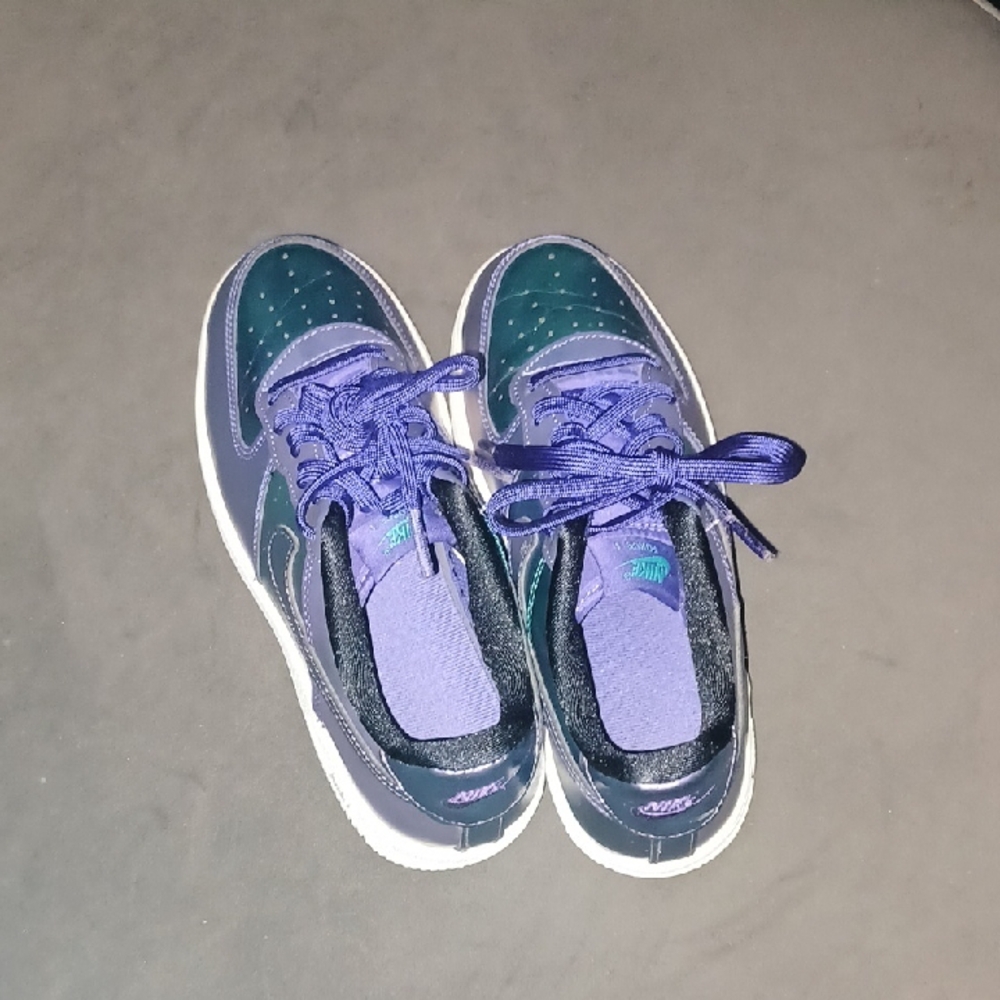 Girl's Blue and Green Sneakers Size 3Y